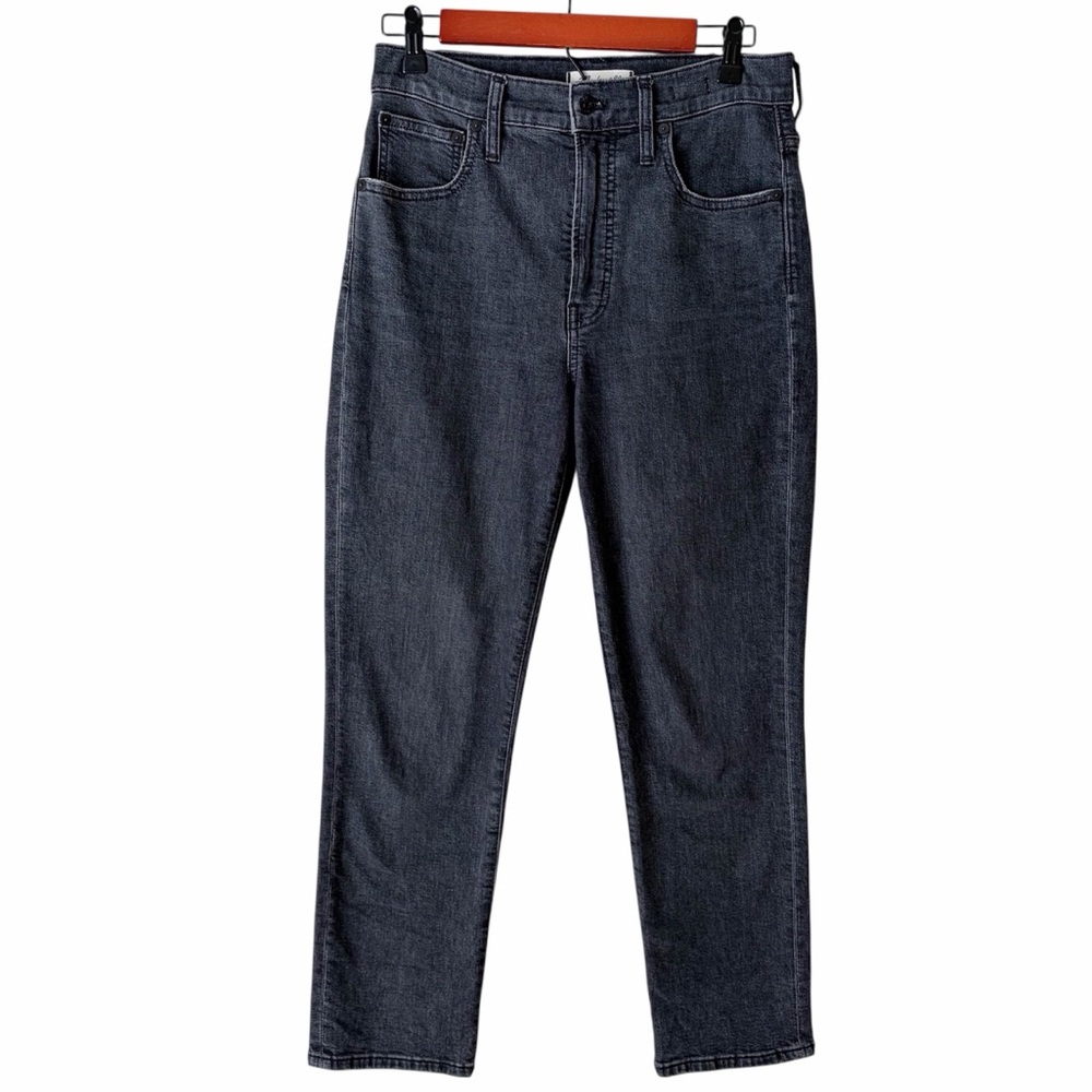 Madewell | Perfect Vintage Crop Jeans High Rise Tapered Charcoal Gray Size 27 - Picture 3 of 9